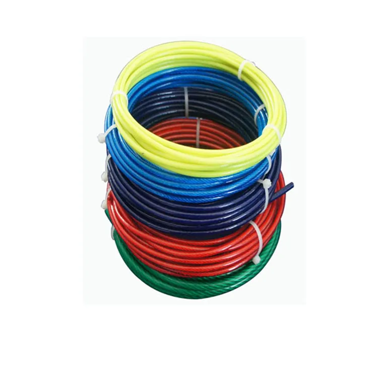 3.2mm 7X7 Plastic Coated Galvanized Steel Wire Rope/Vinly Coated Steel Cable for Clothes lines/Zip lines