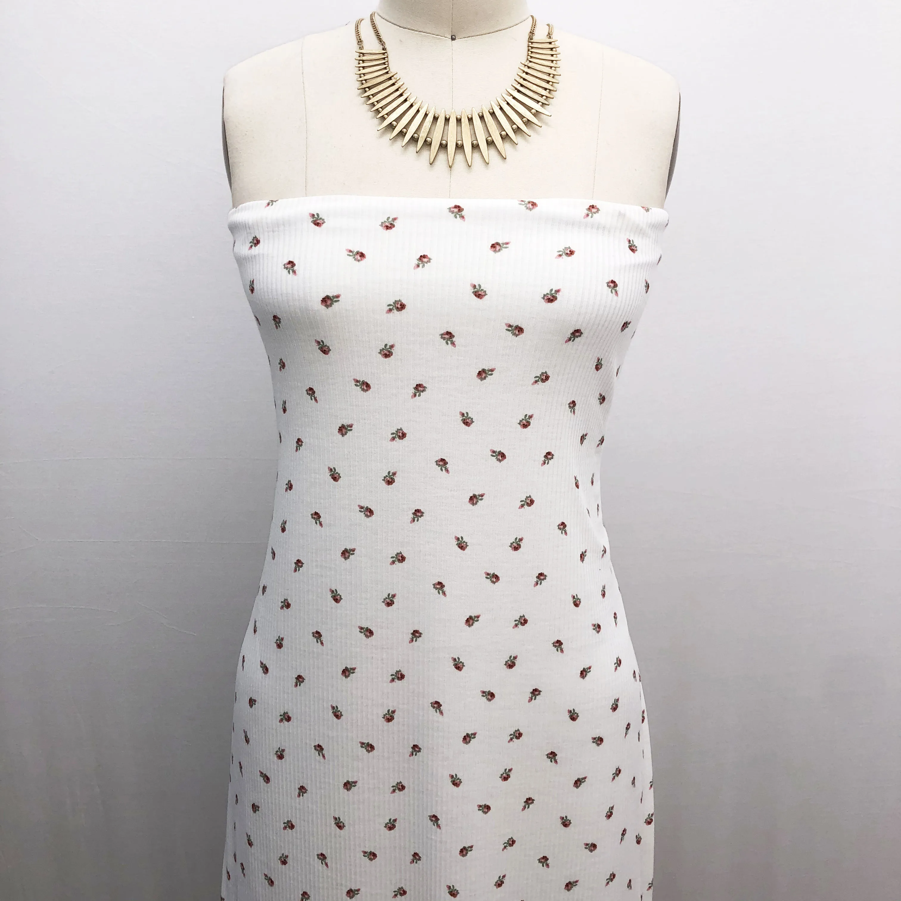 Отделанной тесьмы с синим цветочным печатным рисунком 4x2 ребристыми вязать полиэстер спандекс ткань-стиль P-2569-761