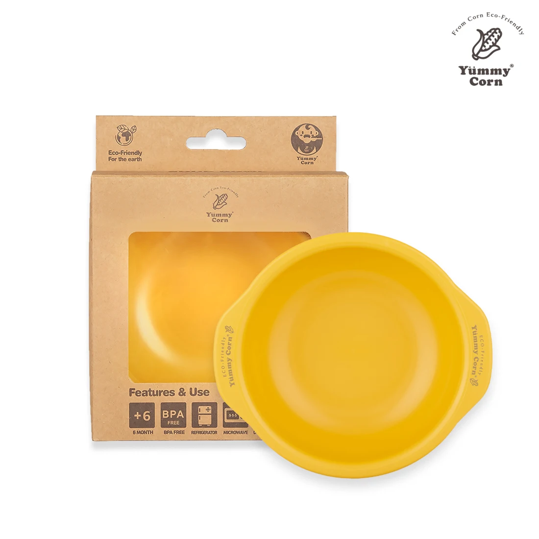 Корейская Экологически чистая биоразлагаемая и не содержит Бисфенол А детская миска из кукурузного крахмала