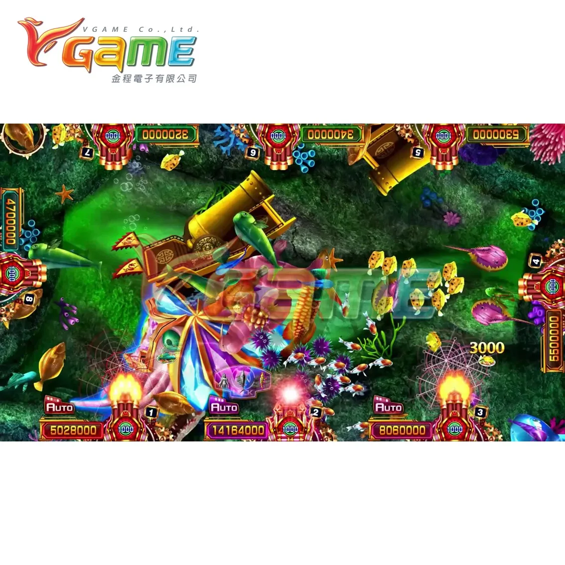 VGAME, 10 игроков, видеоаркады, рыба, распродажа