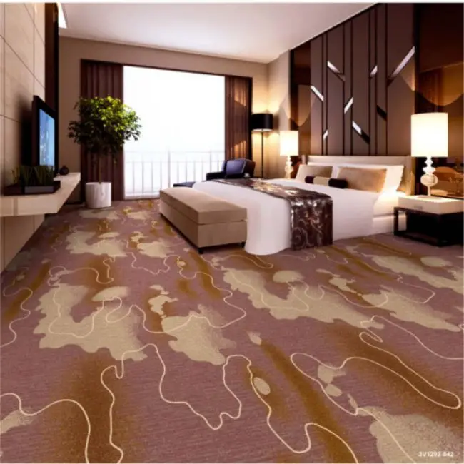 New Axminster Wool Carpet Design Luxury Hotel Banquet Hall Carpet Rolls in Guangzhou Machine Made