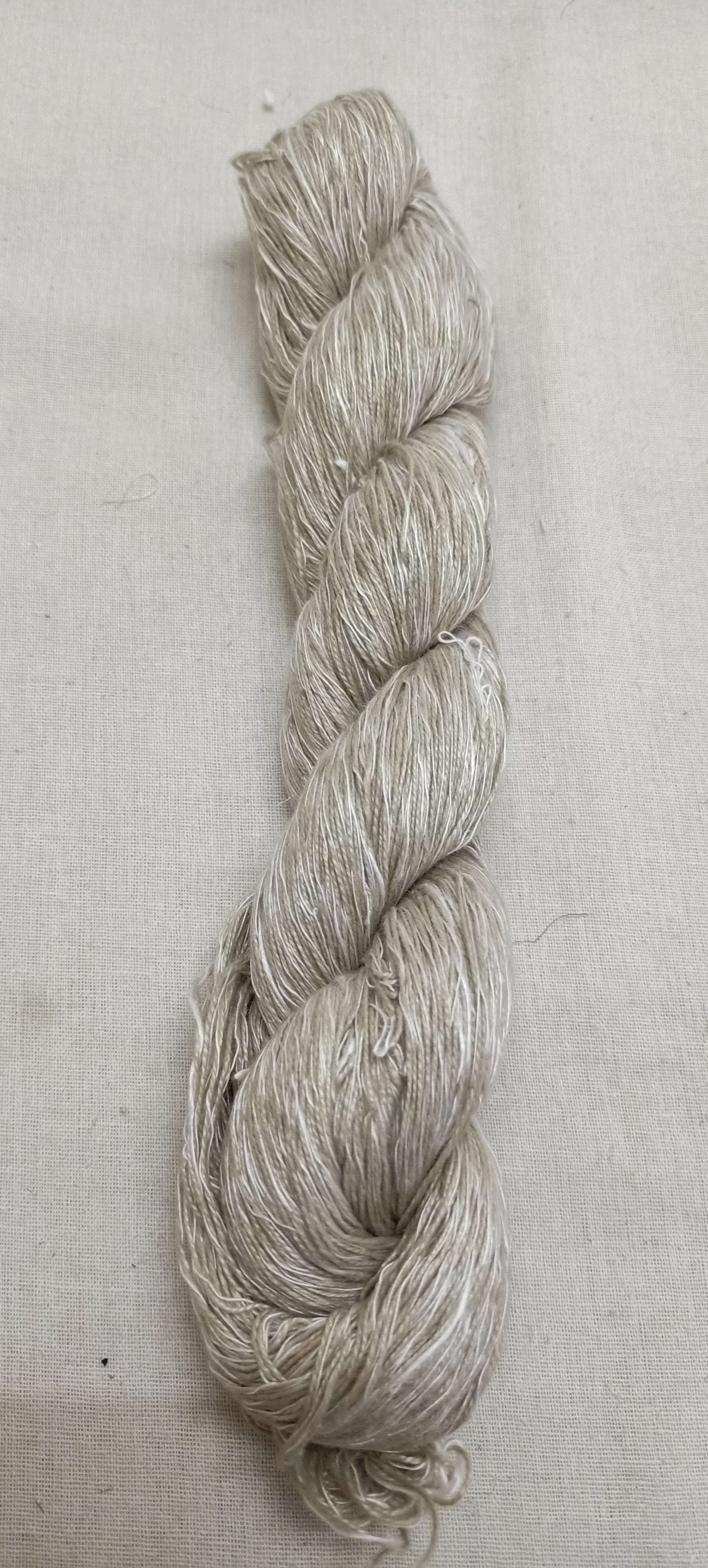 Natural Linen Yarn with Slub Made From 100% Fiber Available in 100 Gram Skeins