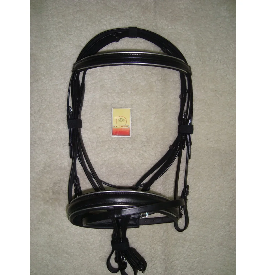 Высококачественная уздечка с серебряными коньками на высококачественной индийской коже с латунными пряжками мягкая подкладка из коровьей кожи