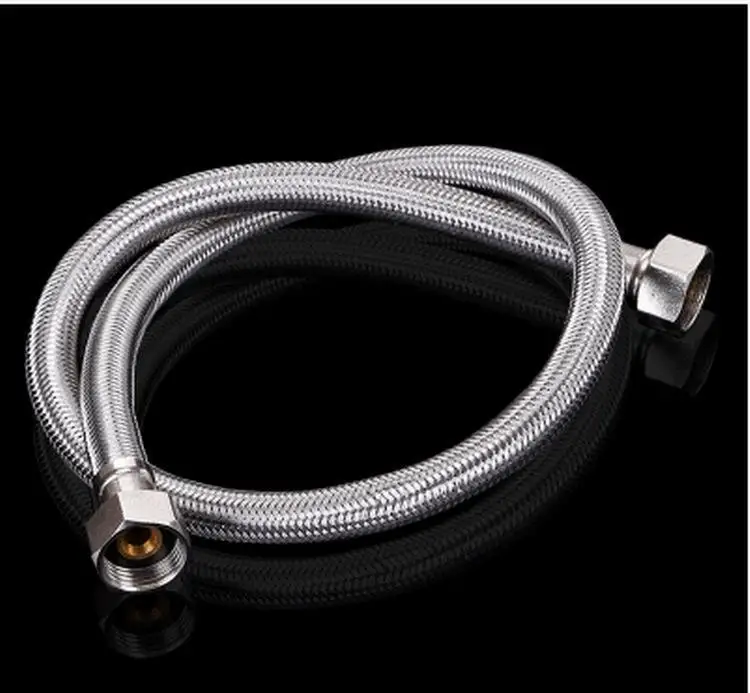 
Double headed Mixed silk Metal and nylon Flexible hose good quality copper inset 