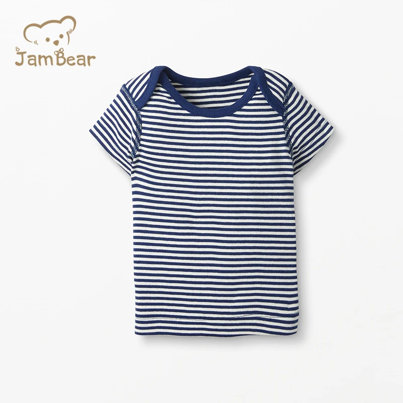 
JamBear Organic Custom Design Soft Toddler Short Sleeve Tops Organic Cotton Kids T Shirt Baby Top Tees 