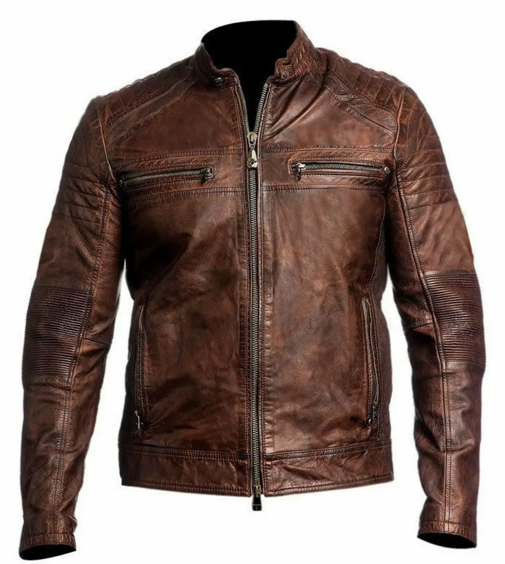 Mens And Women wholesale Genuine leather jackets jacket women puffer brown Cow hide Genuine Leather Jacket Winter Season Fashion