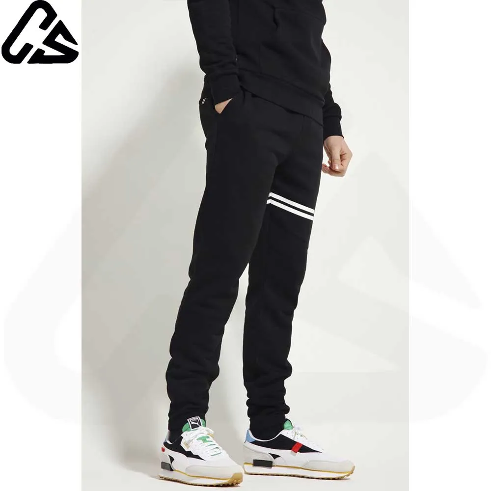 Брюки на левой ноге с аглотами и люверсами для мужчин женщин повседневные флисовые брюки принтом полиэстер/хлопок черные