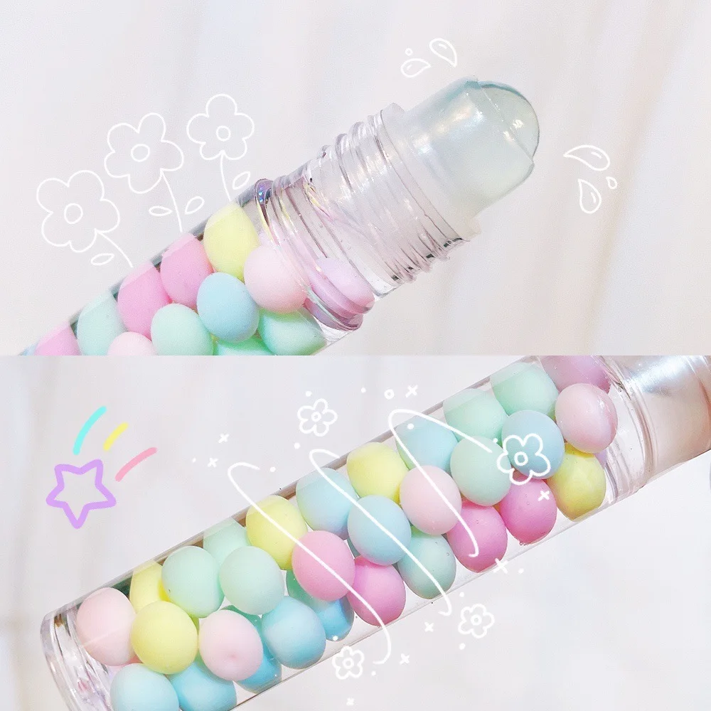 Girls moisturizing lipgloss roll on glass lip gloss fruit lip oil for teens
