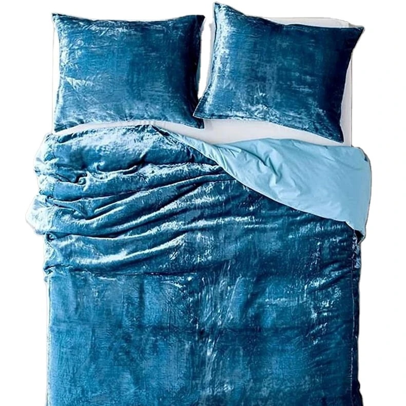 Velvet Duvet Cover Wholesale lot luxury velvet fabric quality material Twin/Queen/King Size customization available  bedding set