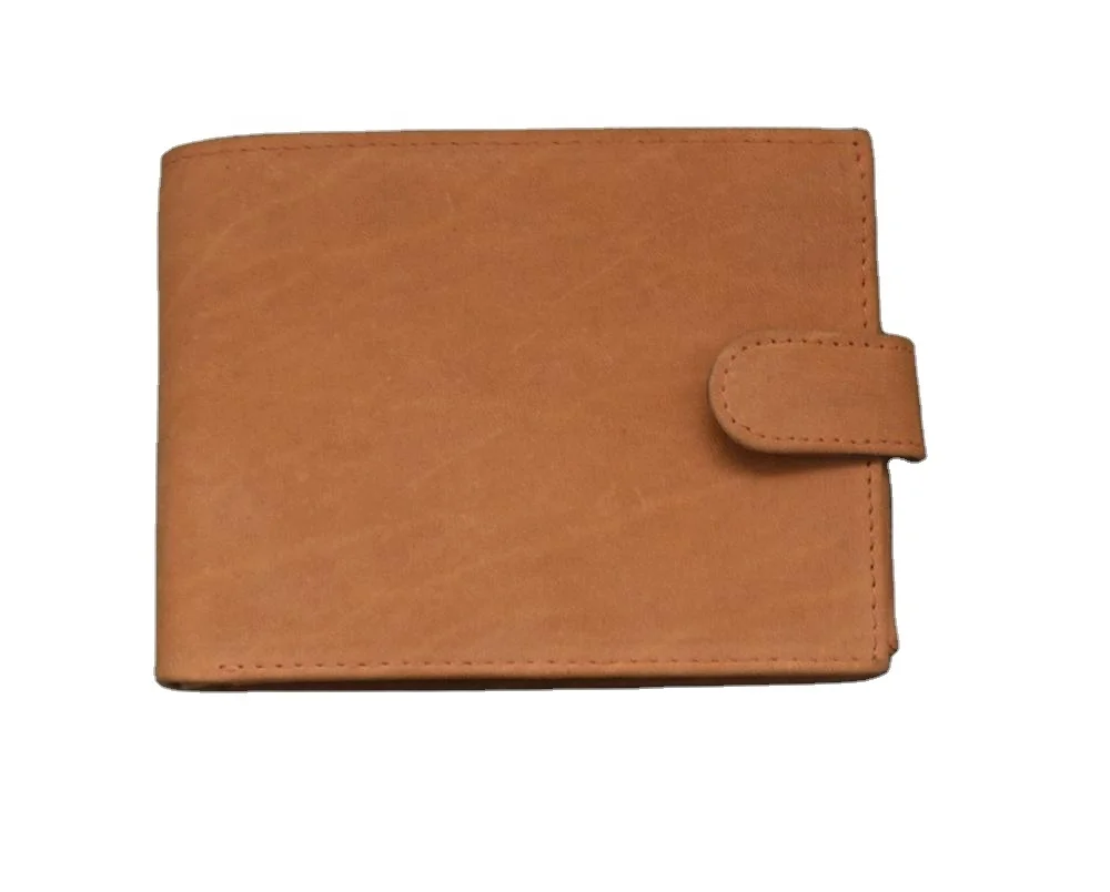 
Custom Tan Full Grain Genuine Leather Short Wallet Men Crazy Horse Anti Rfid Blocking Pure Leather Bifold Wallet For Man 