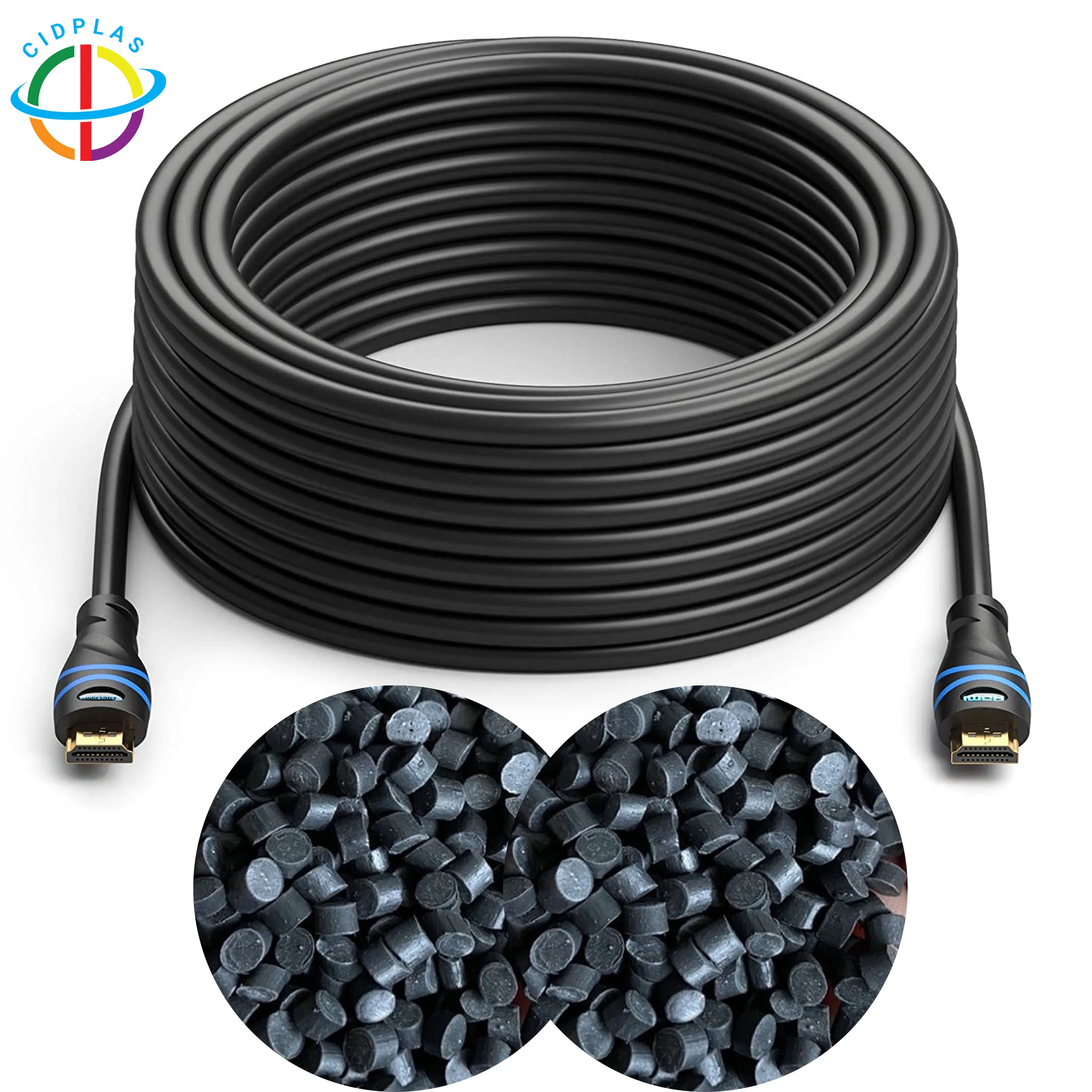 Непрозрачные белые ПВХ гранулы для оболочки кабеля наружная изоляция расширяемый девственный Композит на заказ проводов и кабелей