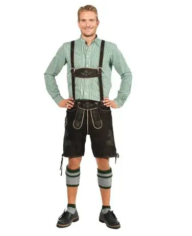 Bavarian Oktoberfest  Embroidered Lederhosen Style  Bavarian Shorts and pants(BS-006)