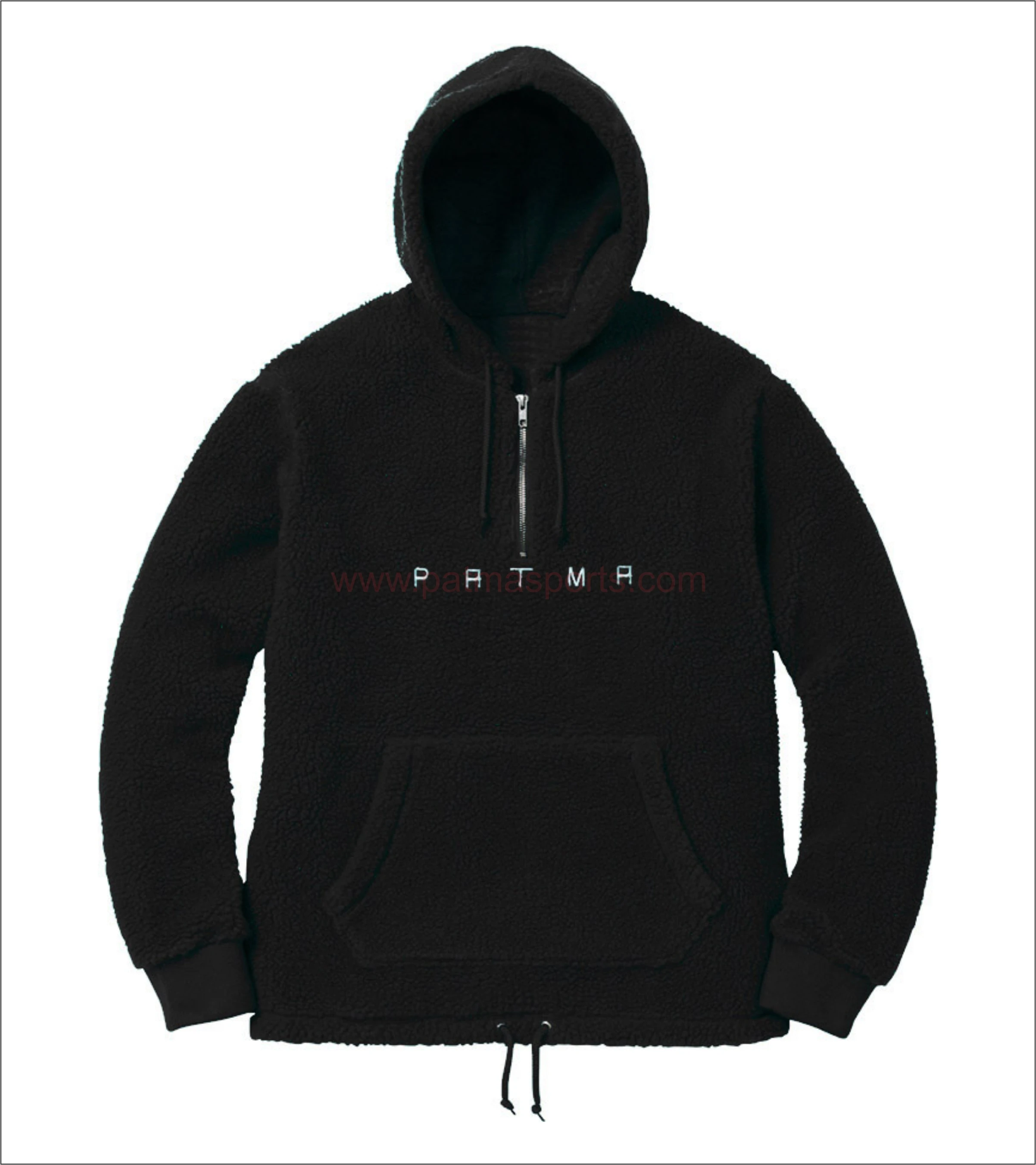 Custom Made Sherpa Fleece Hoody with your Custom Embroidery logo on it available in more then 50 colors street wear apparels