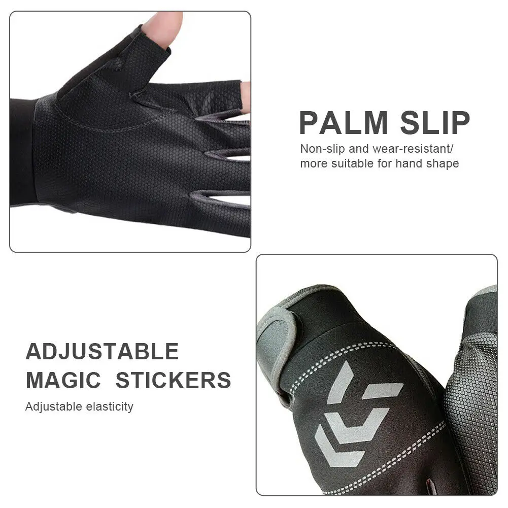 Custom Neoprene Fishing Gloves Hunting Gloves - Protective, 3-Cut Fingers, Anti-slip Waterproof