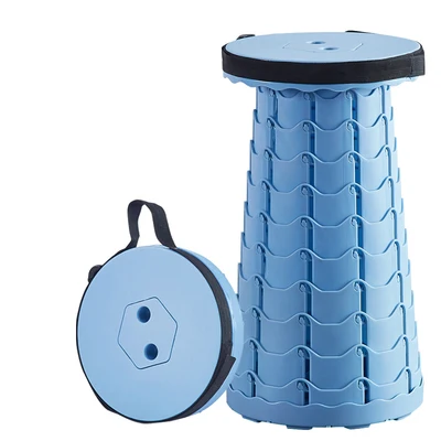 COMNENIR Folding outdoor travel fishing height adjustable retractable portable seat with bag fishing stools
