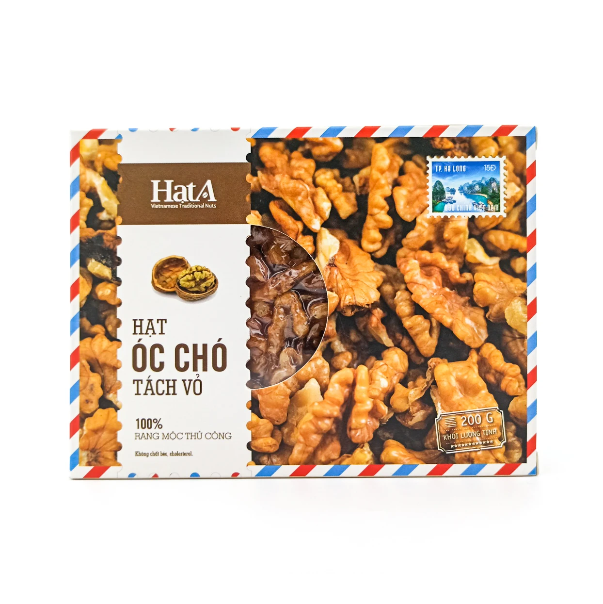 100% Natural Healthy Food fruit fresh price top grade air dried raw dry walnut 200g Per Box Hat A Brand