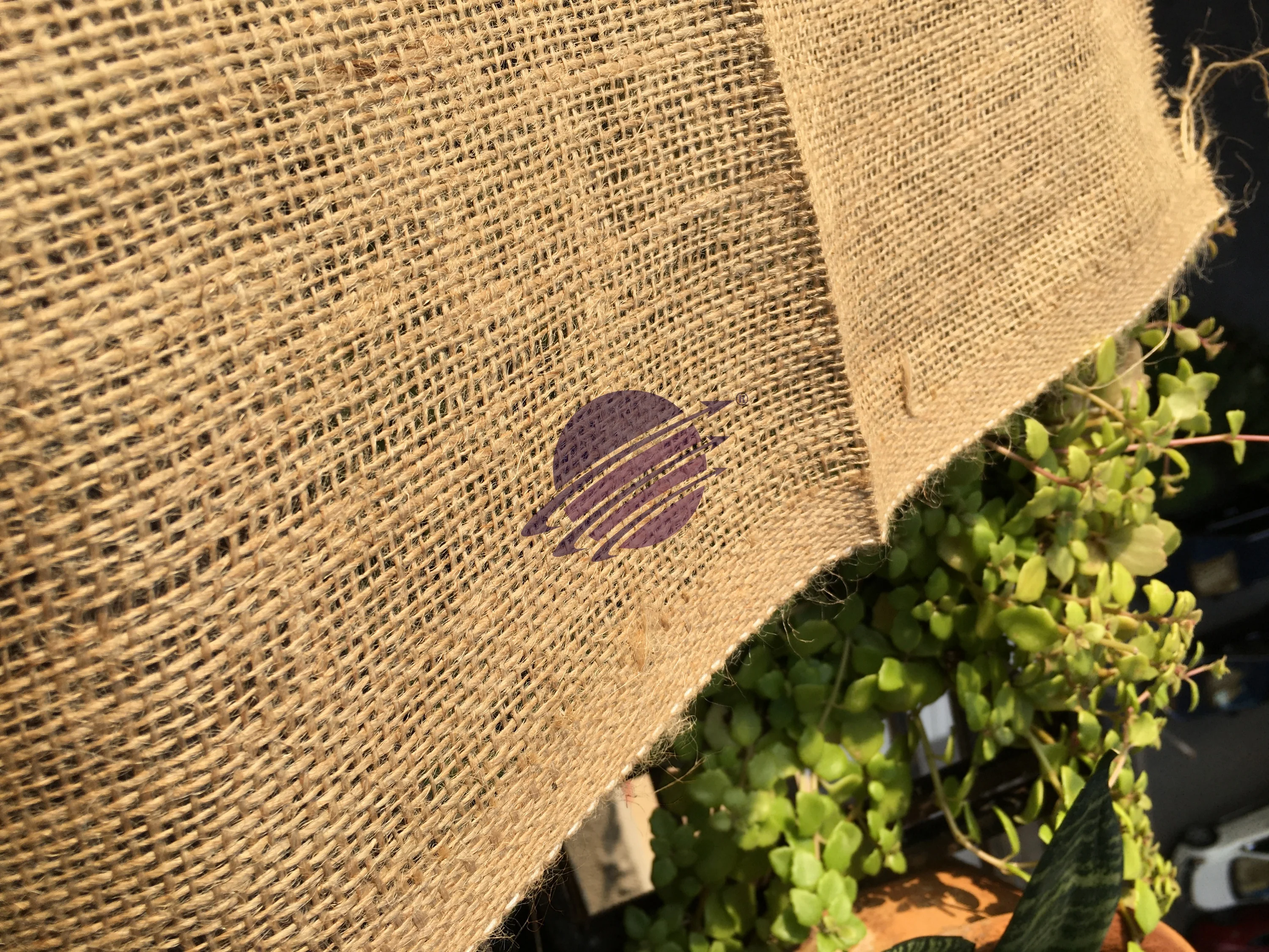 Bio degradable Jute Hessian cloth used as cover in construction