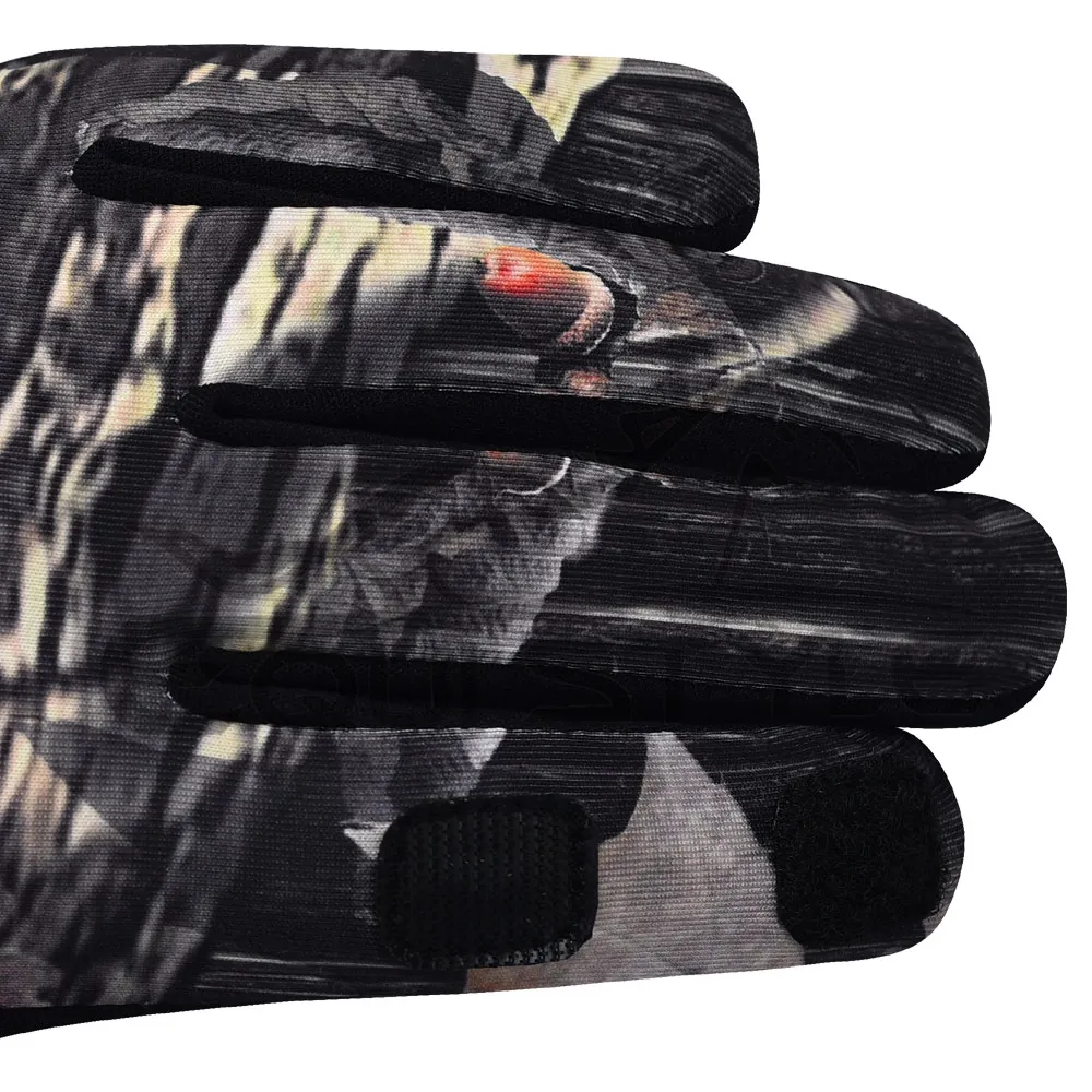 Hunter Gloves Winter Soft Shell with Camo Print & Synthetic Serino Patch Custom Detachable Hunting Gloves For Men & Women OEM