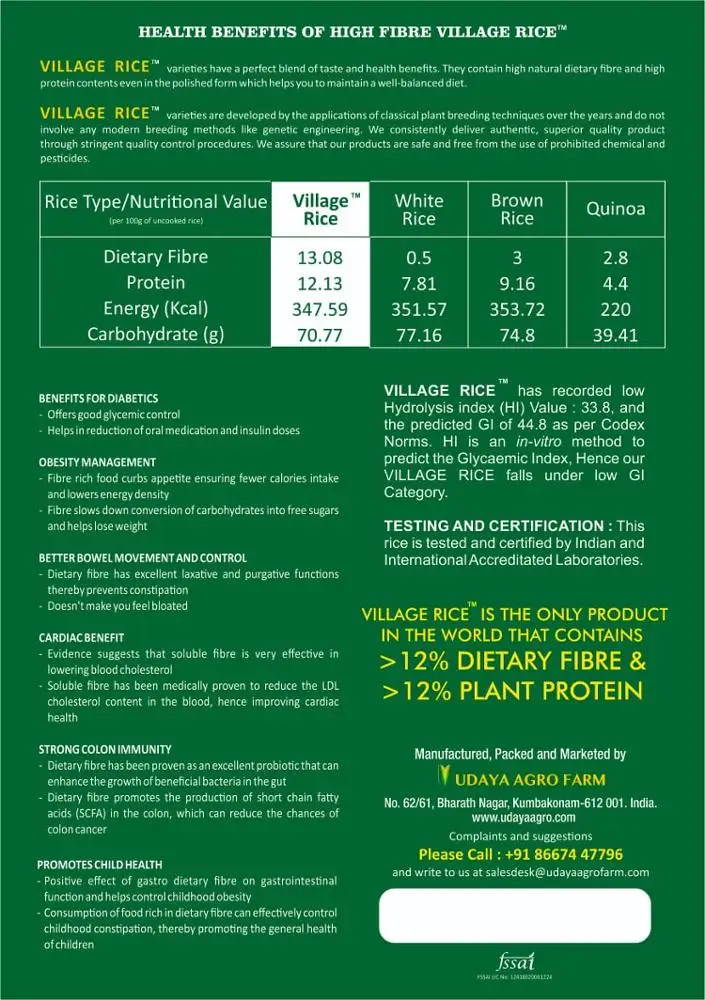 
Organic Low Glyceamic Index Diabetic Rice Manufactured In India 