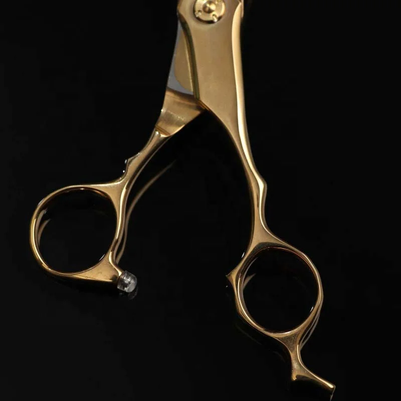 6 6.8 Inch Gold Powder Tungsten Steel Professional Hair Scissors Cutting Barber Salon Haircut Shear Cutting Scissors