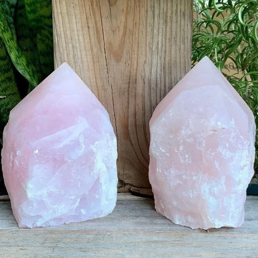 
Pink agate lamp for wedding Rough Quartz Lamp rose quarts crystal - Rose Quartz Lamp with Polished Point 