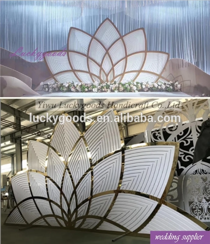 LG20180417-2 white wedding aisle flower stand new arrival round metal stand