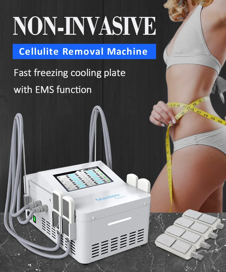 30 minutes only! EMS cryo plates cryoslimming device for fat cellulite removal