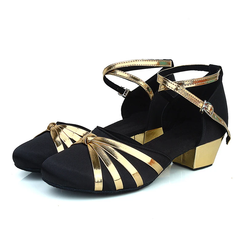 Different heel can be available Fashion red color latin shoes child girls dance shoes