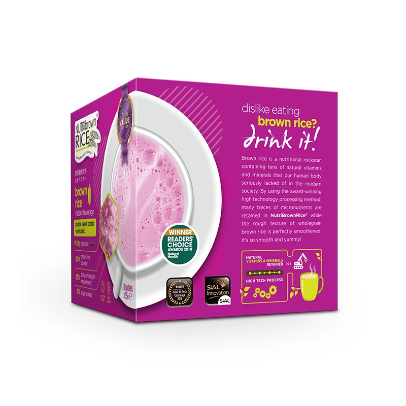 NutriBrownRice Purple Sweet Potato with Prebiotic Brown Rice Instant Beverage Diabetic Friendly