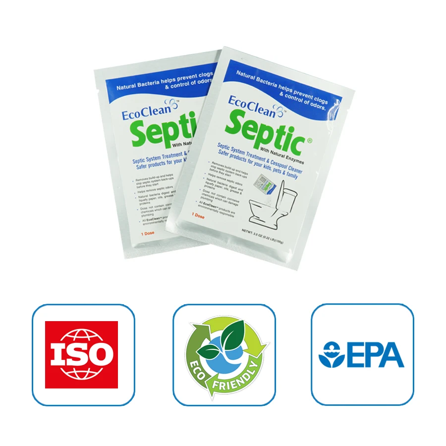 Septic Tank Treatment With Natural Enzymes - EcoClean Septic - 1 Year supply