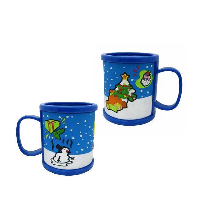 3D PVC Custom Cheap Promotional Embossed Rubber Coffee Mug for Promotion