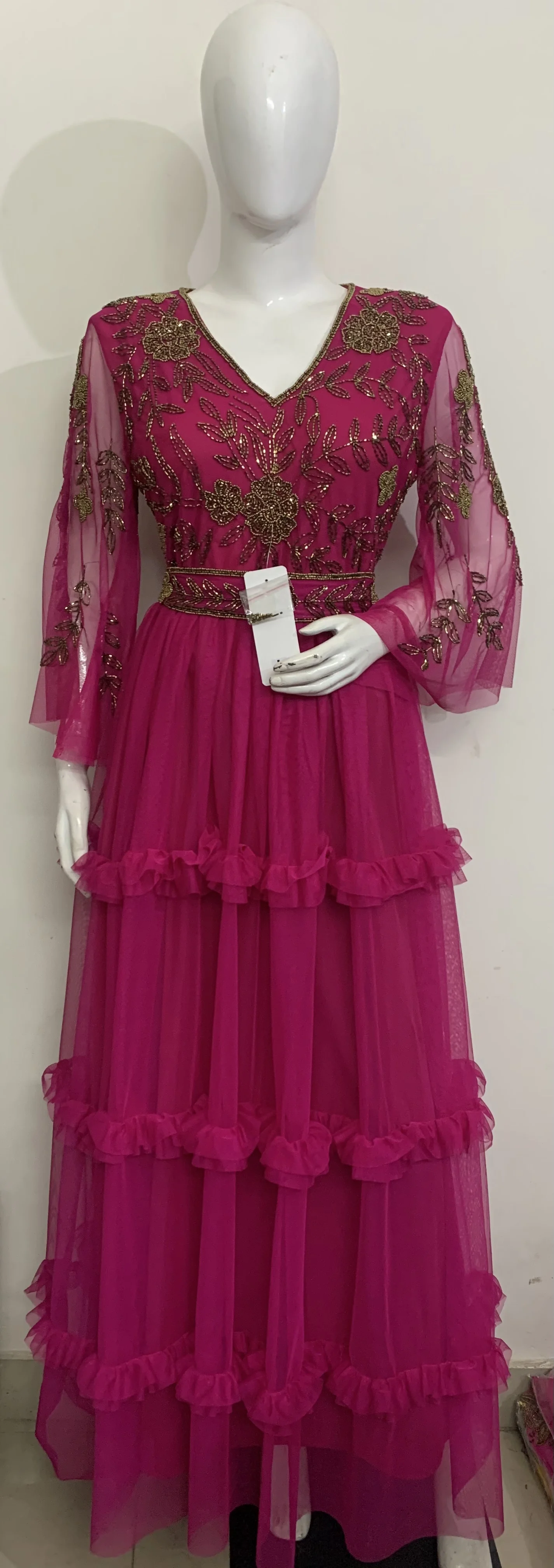 Luxe Sequin & Bead Dress Women Stage Casual Long Flare Sleeve Dress Prom Formal Evening Dresses Sexy Bridesmaid Wedding Party