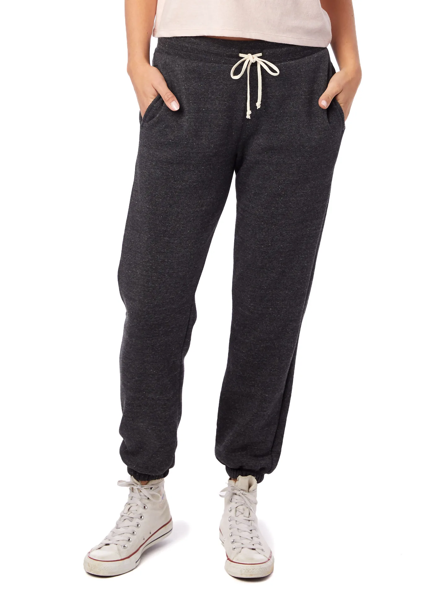New Plus Size Women Custom Ribbed Stacked Jogger Sweatpants/women loose customized sweatpants