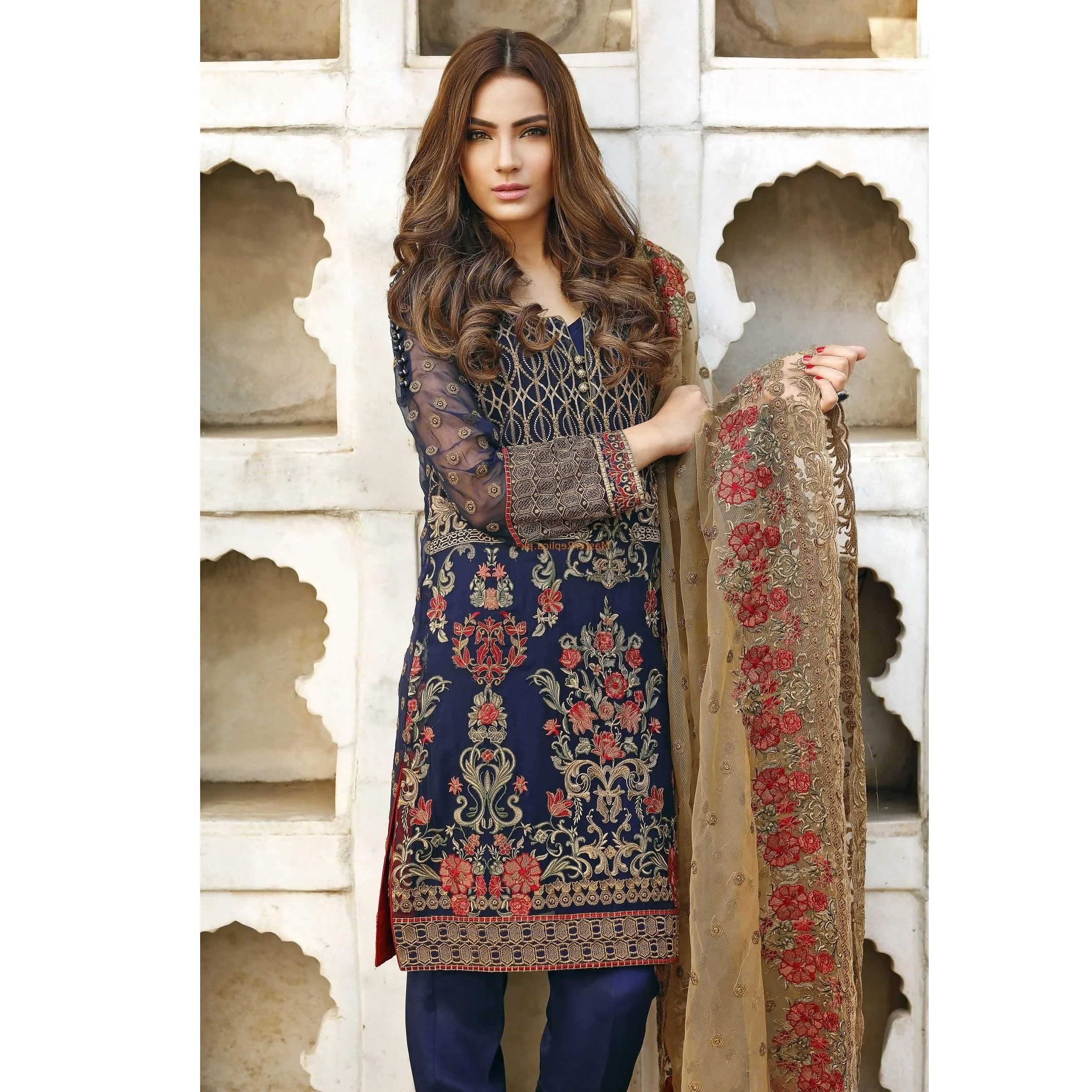 hot selling Pakistani and Indian Straight salwar kameez dress designer ethnic Suit by AJM TRADE HOUSE model 1083