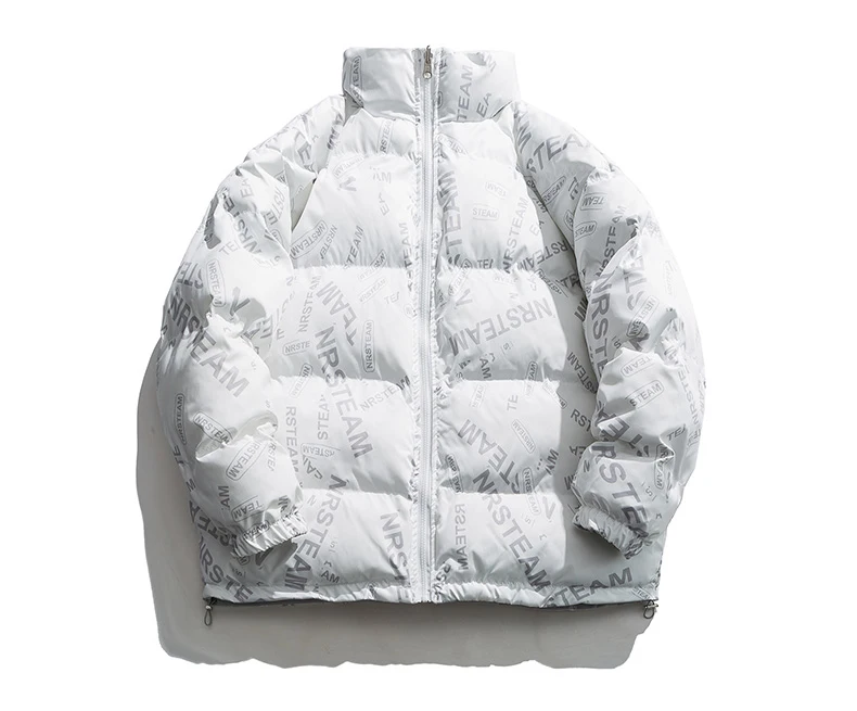 Low Price High Quality Sublimation Puffer Bomber Jacket Men/Women custom print shiny jacket