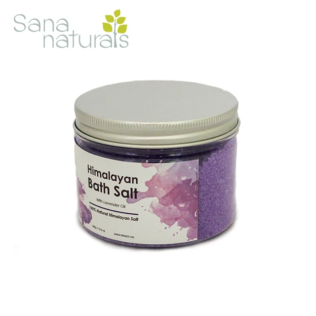 Гималайская соль для ванны с эфирными маслами/пластиковые банки спа-скраб соли ванны/Органическая