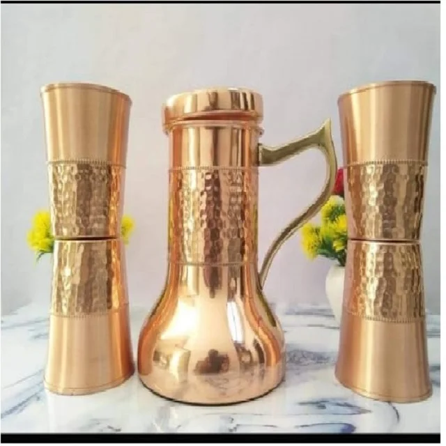 Copper Master 5 Litre Hammered Copper Water Dispenser Matka Container Pot with 100% Pure Copper & Ayurvedic Health Benefits