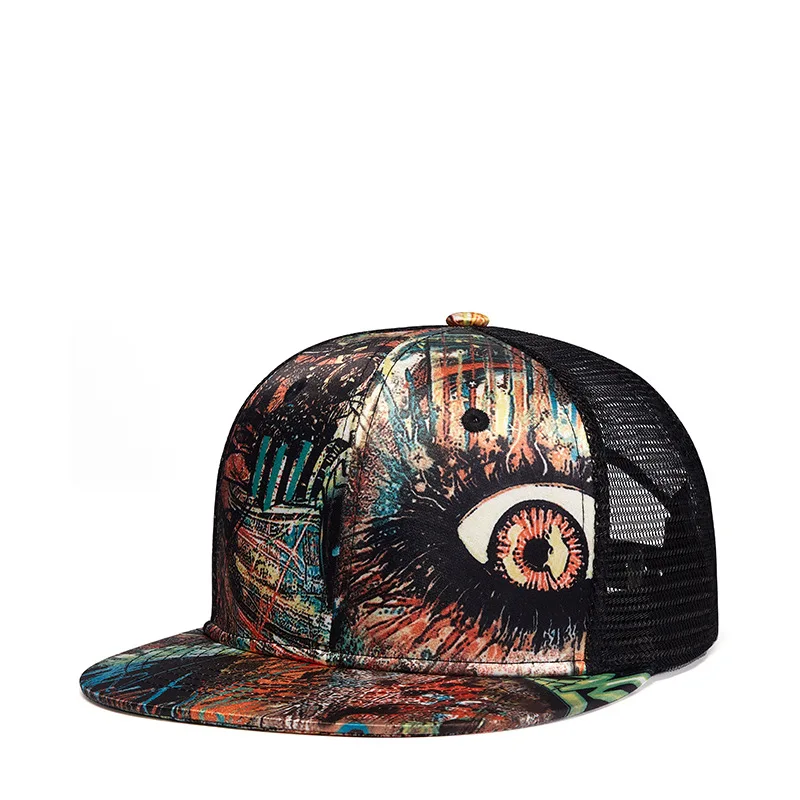 3D Printing Snap back Flat Brim Hat Street Dance Hip Printing Flat Bill Hawaiian Hats Design Your Own Snapback Cap/Hat