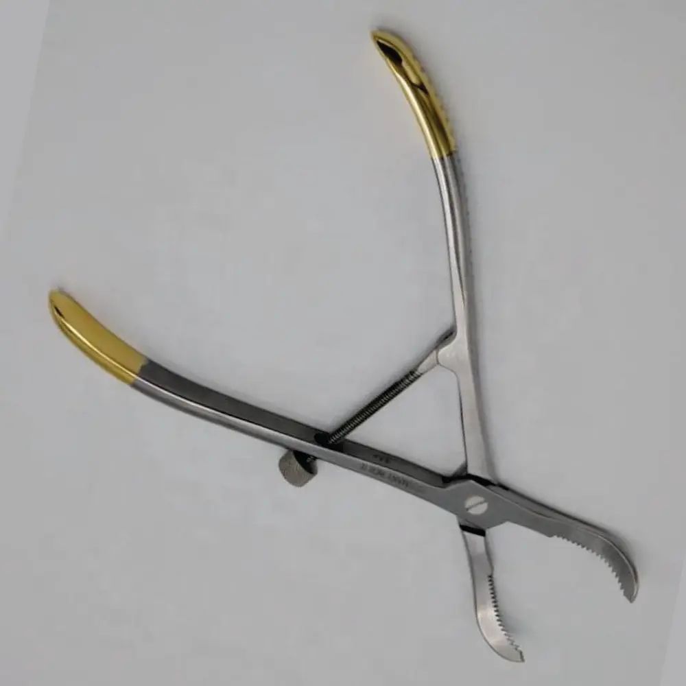 Bone holding forceps Stainless steel with gold handle available in different sizes by SKIN PIERCING TOOLS