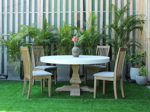 Высококачественный современный дизайн обеденный стол большого размера с мраморным эффектом для дома и сада наружного использования ручной работы во Вьетнаме