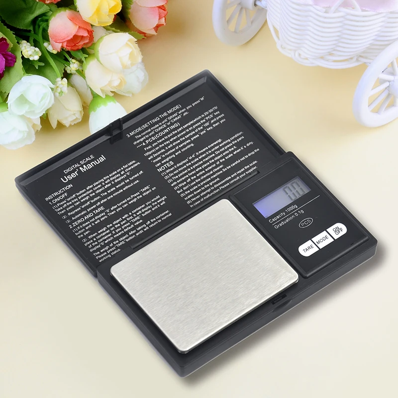 FF1976-647C 1KG/200G-0.1G/0.01G Digital Electronic Pocket weighing mini Jewelry scale High accuracy of household balance