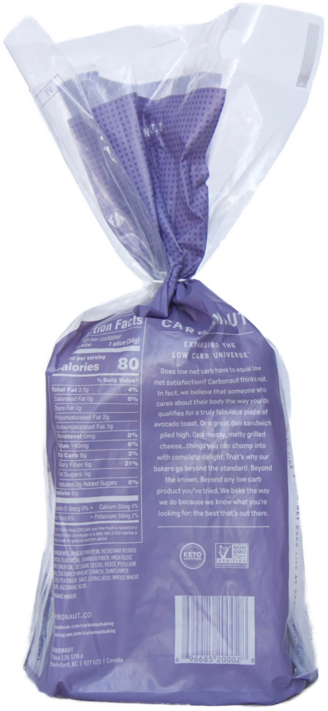 Fresh Ready to Ship Low Carb Seeded Bread 8-19 Ounce  Manufactured in Canada
