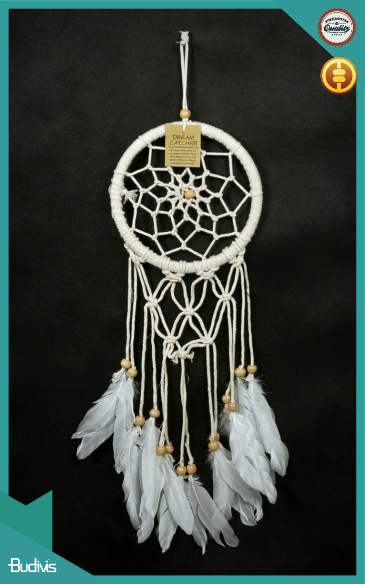 Cheap Crocheted macrame  Dream catcher 2019 wall hanging home decor