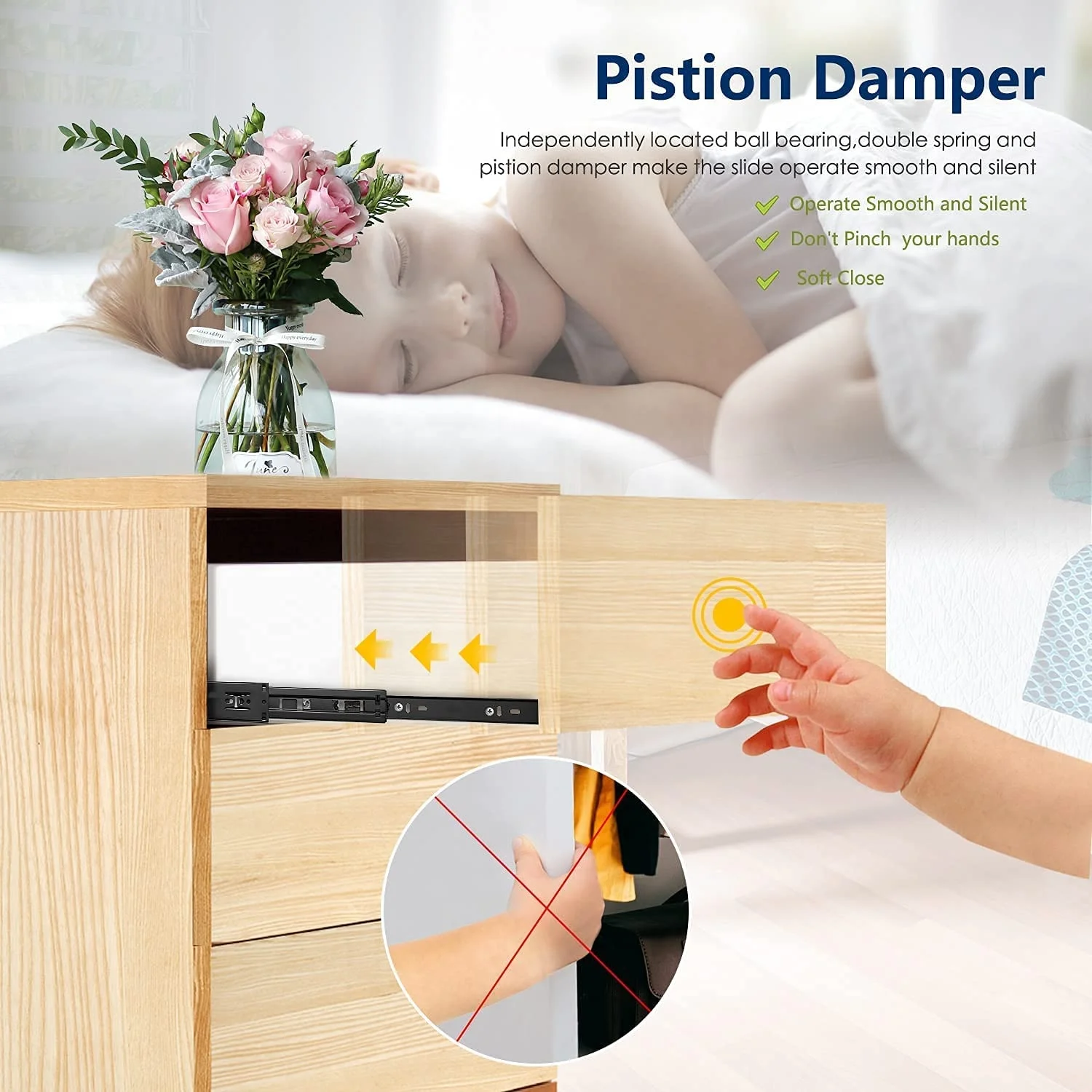 Высококачественный поставщик Мягкий Выдвижной ящик скрытый выдвижной с тремя секциями