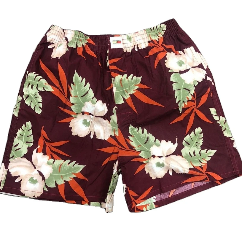 Top Selling Super Trending Finest Poplin Prints OEM Brand 100% Classic Cotton Woven Side Pocket Boxer Shorts Briefs for Men