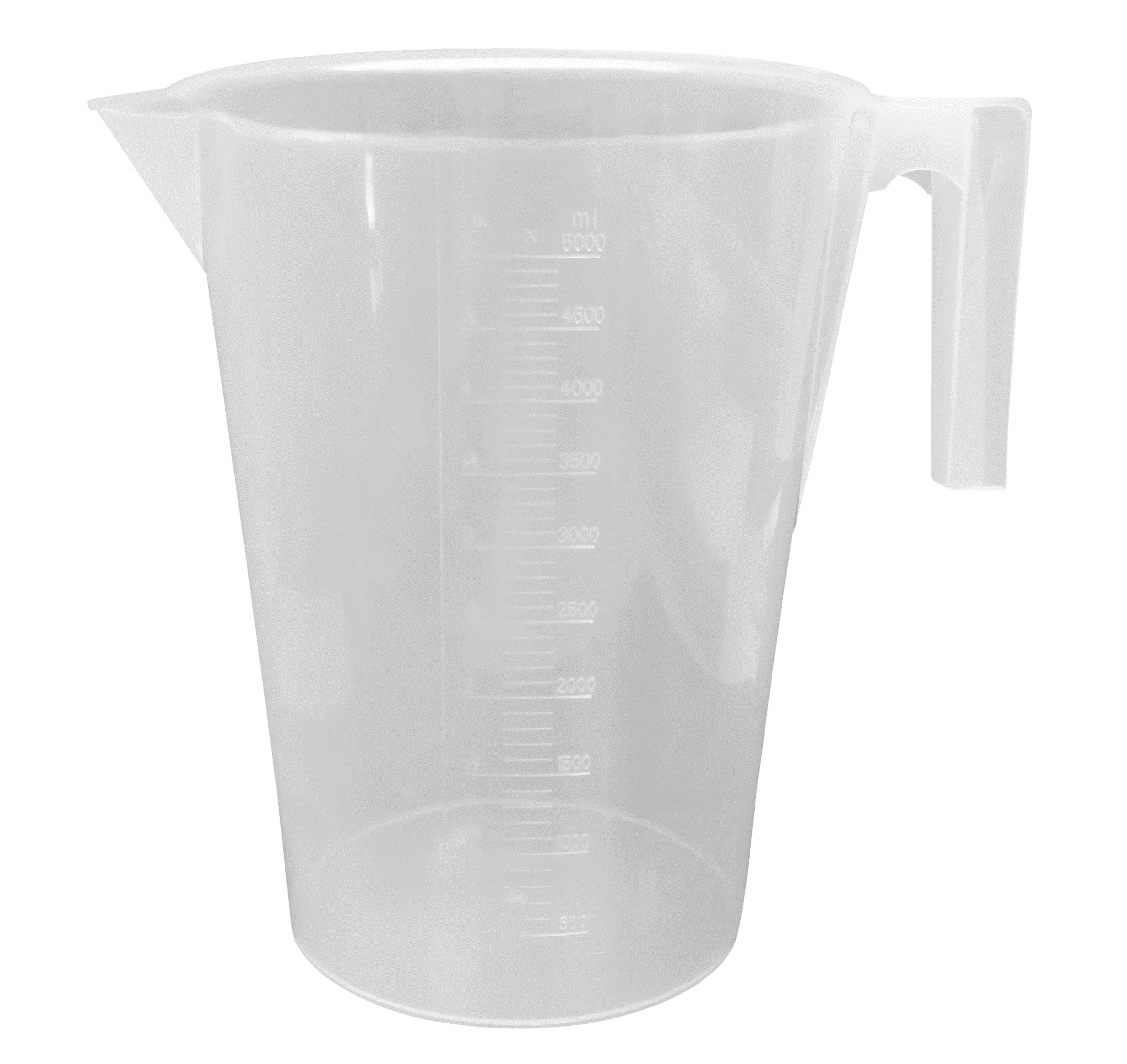 5000 ml Polypropylene Plastic Transparency Measuring Jug Container  with Graduated Digital Scale