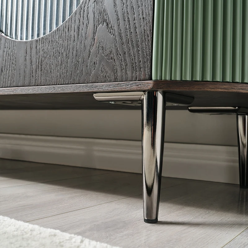 127606 quanu modern glass buffet table dining credenza buffets sideboards