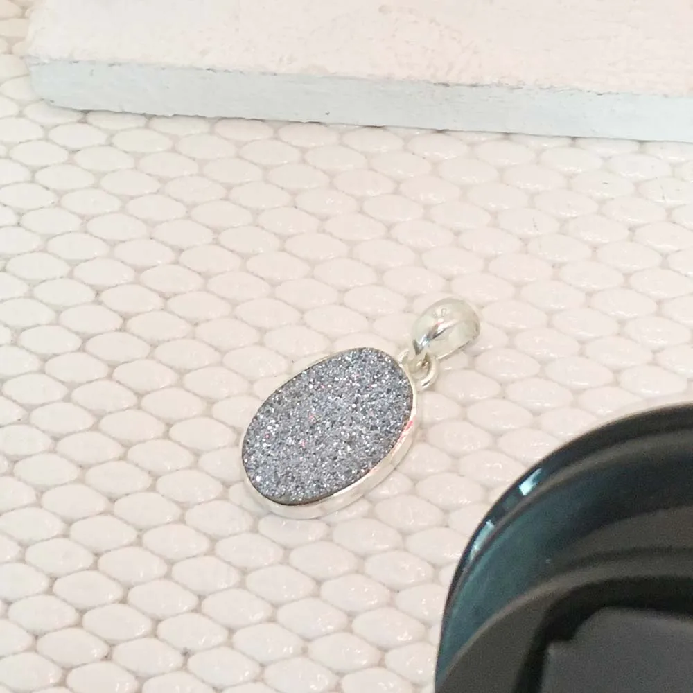 Titanium Druzy Gemstone 925 Sterling Silver Pendant Stylish And Fashionable Pendant Wholesale Handmade Excellent Quality Pendant