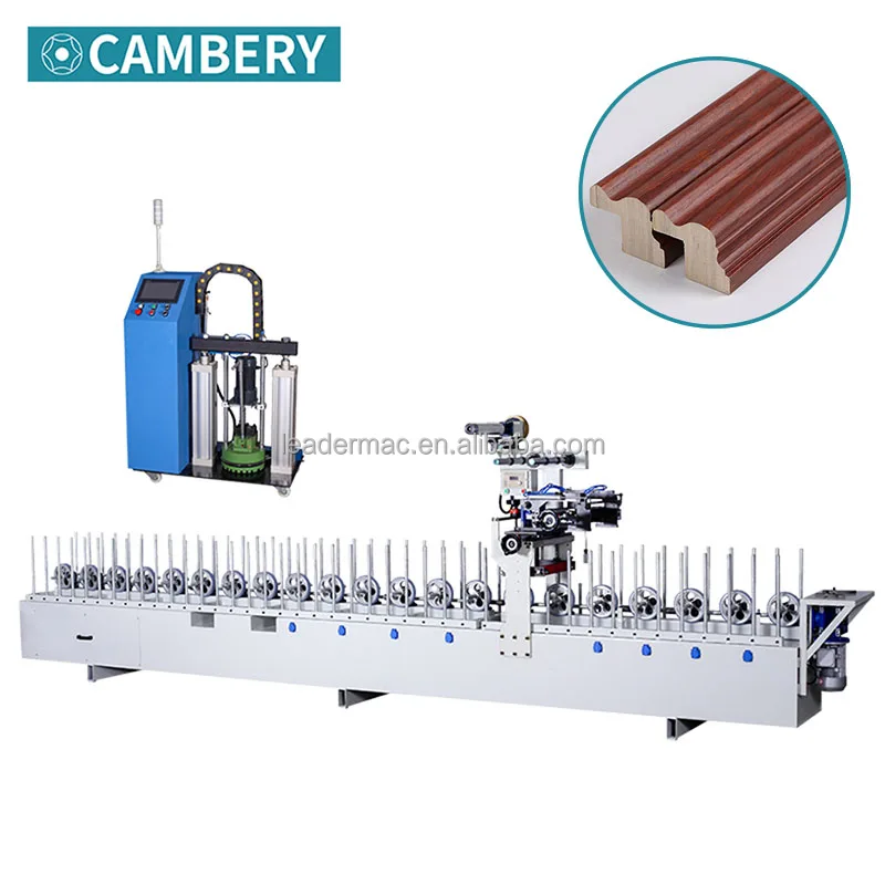 woodworking machinery pvc profile laminating machine PUR adhesive profile wrapping machine