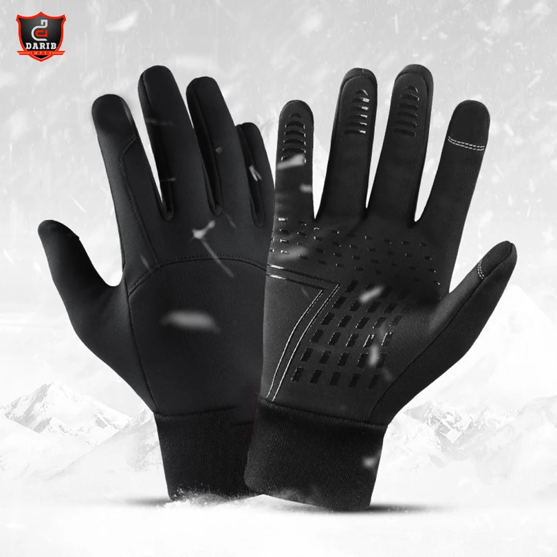 2021 модные зимние теплые перчатки с сенсорным экраном черные длинные варежки логотипом под заказ кожаные для рук женщин и мужчин производители